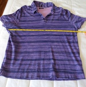 Men's purple striped MADE short sleeve polo